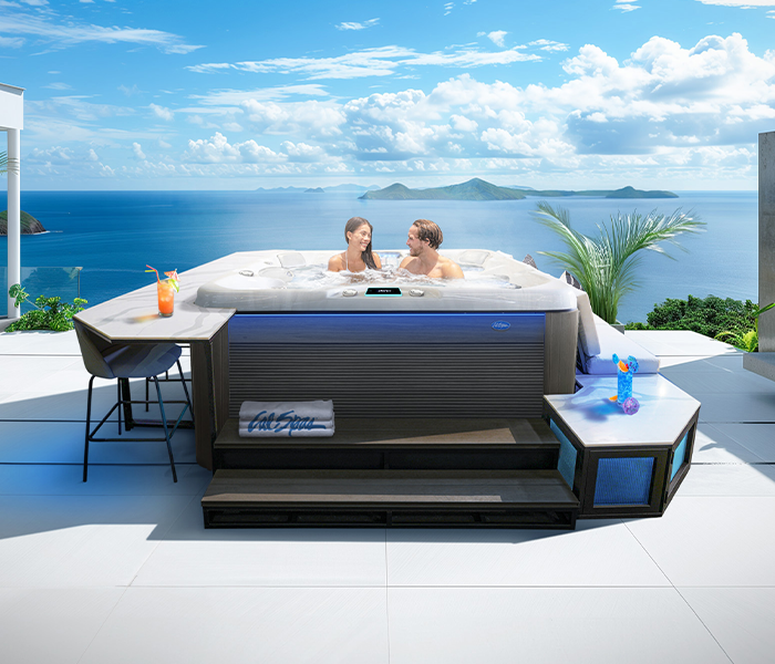 Calspas hot tub being used in a family setting - Normal